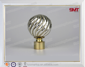Medio Oriente Top diseño moderno living cortina decorativa finial <span class=keywords><strong>varilla</strong></span>, tapas <span class=keywords><strong>de</strong></span> cortina <span class=keywords><strong>de</strong></span> cromo - Product Image 1