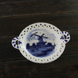 <span class=keywords><strong>Delft</strong></span> en céramique bleu et blanc évider dessert melon graines d'arachide plat de bonbons - Product Image 1