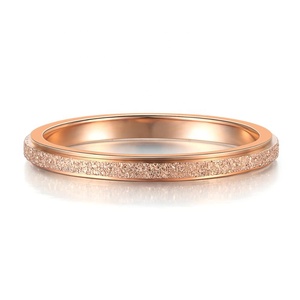 Cheap Wholesale Simple <strong>Fashion</strong> <strong>Jewellery</strong> Thin 18k Gold Plated Stainless Steel Ring for Woman Wed Ring R823 R824 - Product Image 1
