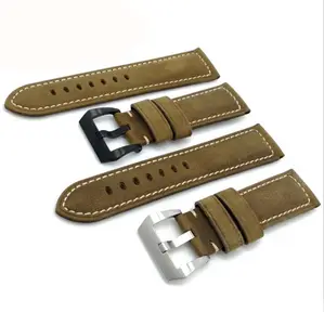 22/24/26mm Italiano Cavalo Louco Genuíno Relógio De Couro Pulseiras De Correias Para Homens Pulseiras De Relógio