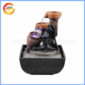 Fontaine à <span class=keywords><strong>trois</strong></span> pots en cascade avec décoration aquatique - Product Image 2