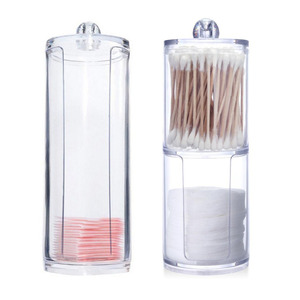 Clear round acrylic <strong>cotton</strong> pads dispenser good quality swab <strong>cotton</strong> <strong>wool</strong> wholesale holder <strong>container</strong> - Product Image 2