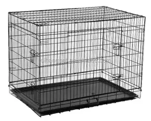 多种尺寸猫狗折叠钢板条箱动物围栏钢丝金属狗笼