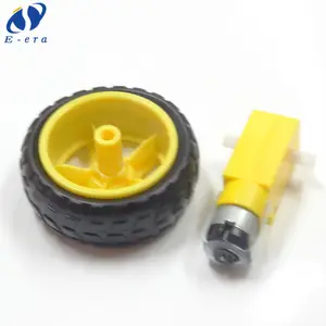 Robot truy tìm dòng xe đẩy bánh xe bánh xe Cao Su lốp 3 V-6 V DC động cơ bánh răng