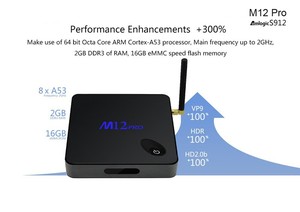 Canales de tv en vivo de streaming envío 2 gb m12 pro s912 smart tv box tv box s912 - Product Image 6