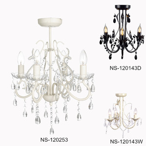 Shabby Lampu Gantung Akrilik, Lampu Gantung Semi Flush Langit-langit