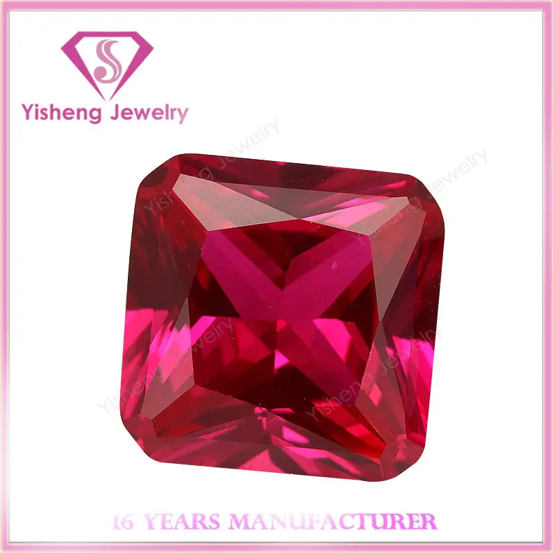 Square Shape Sharp Bottom Faceted Cut Ruby Price Madagascar Ruby