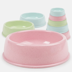 Tazones Ecológicos para Perros de Paja de Trigo Color Caramelo, Personalizados con Logotipo, 5 Tamaños Disponibles - Product Image 1
