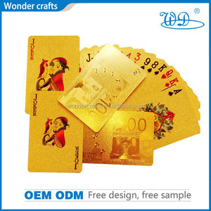Top qualité or cartes 57*87*0.3mm cartes à jouer feuille d'or 24 <span class=keywords><strong>k</strong></span> <span class=keywords><strong>poker</strong></span> <span class=keywords><strong>poker</strong></span> traditionnel style - Product Image 6