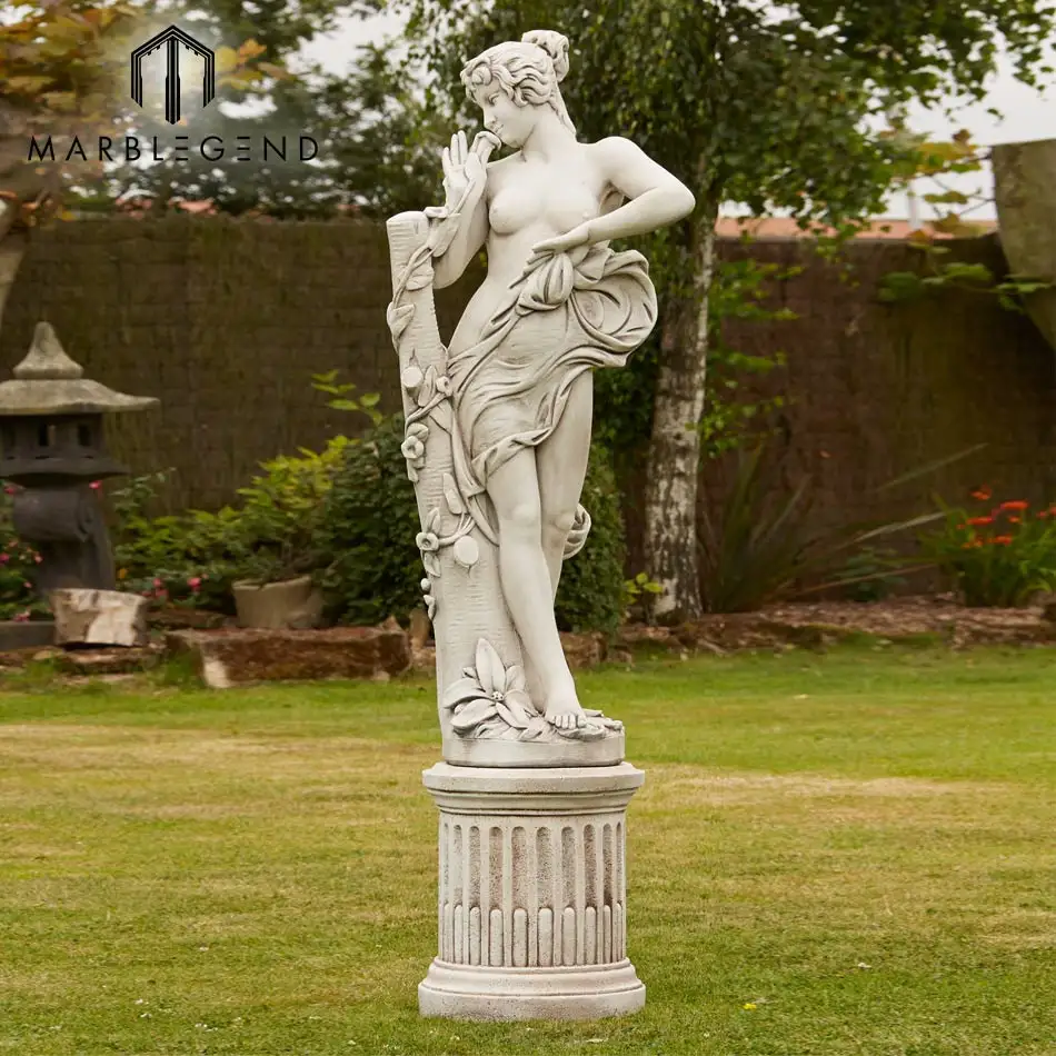 Hot Marble Sculpture Garden weibliche nackte Frau Statue