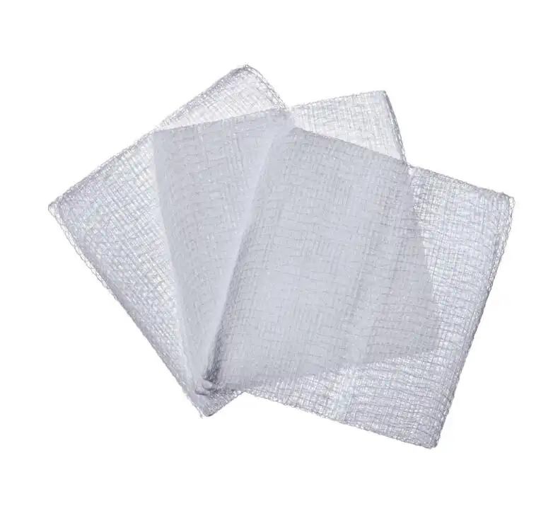 cotonetes de gaze de algodão absorvente estéril, consumíveis médicos para tratamento de feridas e almofadas de gaze de primeiros socorros
