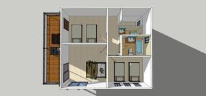 Nouvelle conception de maison à 2 chambres à prix abordable / Maison préfabriquée économique avec panneaux muraux et de toiture solides de 119 mm d'épaisseur - Product Image 6