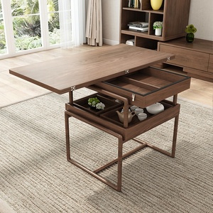 Tavolino da salotto pieghevole in legno <span class=keywords><strong>allungabile</strong></span> multifunzione regolabile in altezza - Product Image 4