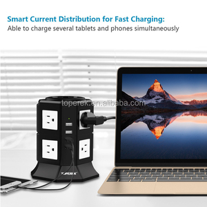 Ổ Cắm Điện Thông Minh 8 Ổ Cắm AC <span class=keywords><strong>4</strong></span> Ổ Cắm Tháp USB Với Dây Mở Rộng 2M - Product Image 6