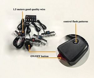 4x4LED Car Emergency Warning <strong>Flashing</strong> <strong>Light</strong> 12V Red <strong>Blue</strong> Color Outdoor Grille Strobe <strong>Light</strong> - Product Image 5
