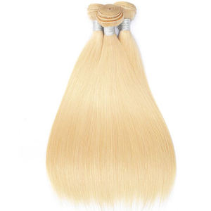 Extensiones de Cabello 613 humano, mechones de pelo ruso sin procesar, color rubio 100%, 10-30 pulgadas, sedoso, onda recta - Product Image 3