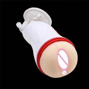 Doble Canal Vagina Artificial coño Anal vibrador masturbador Copa con succión máquina del sexo - Product Image 6