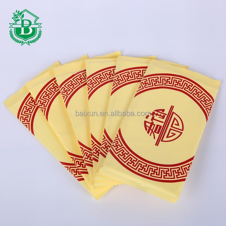 Oem обслуживание после воск салфетки, Пользовательские Печати Ресторан мокрой ткани