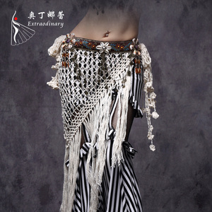 Fait à la main Du Ventre Tribal Danse Longs Glands Écharpe de Hanche - Product Image 1