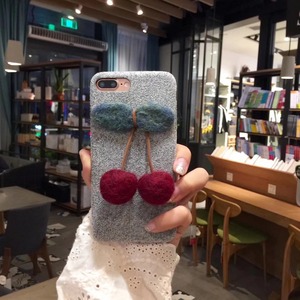 En gros En Peluche Cerise Fruits Conception Flanelle Téléphone Cas Pour iPhone X 8 8 plus 7 7 plus 6 6 S - Product Image 4