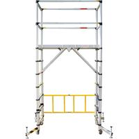Échelle d'échafaudage rétractable / Tour d'échafaudage télescopique avec ensemble d'échelle d'agilité