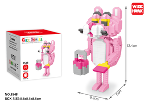 Bloques de Construcción de Ladrillos de Diamante de <span class=keywords><strong>la</strong></span> <span class=keywords><strong>Pantera</strong></span> <span class=keywords><strong>Rosa</strong></span> para Niños de 5 a 7 Años de Edad, de Plástico - Product Image 3