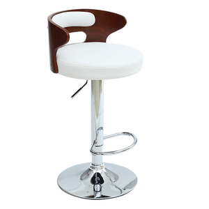 Chaises pivotantes ergonomique en Faux <span class=keywords><strong>cuir</strong></span> pour enfants, <span class=keywords><strong>tabouret</strong></span> de <span class=keywords><strong>Bar</strong></span> en bois, noyer, hauteur réglable - Product Image 4