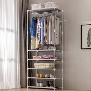 Portatile Vestiti <span class=keywords><strong>Armadio</strong></span> Guardaroba Con Appeso Asta E Rack di Stoccaggio - Product Image 3
