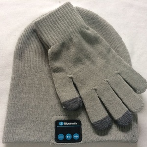 Tùy Chỉnh Không Dây Beanie Hat Với Headphone Và Màn Hình Cảm Ứng Găng Tay Set - Product Image 2