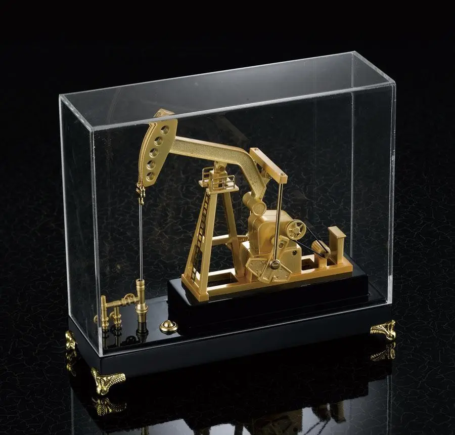 Unique design oil cementing pumping unit model souvenir gift with a cover