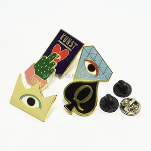 Custom high quality lapel pin ,eye shapes hard enamel lapel pin with magnet