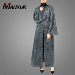 Thời Trang Hạt Leopard Cardigan Hồi Giáo Kimono Dubai Phong Cách Đẹp Hồi Giáo Thổ Nhĩ Kỳ Cardigan