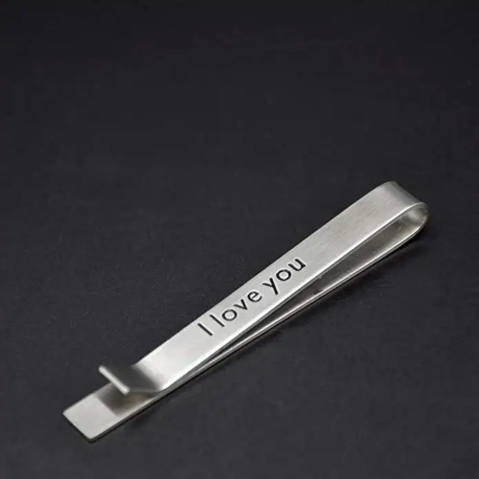 Factory Direct Selling Zilver Custom Logo Tie Bar Clip