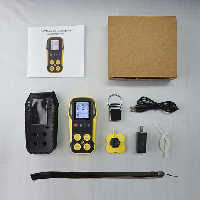 Handheld 4 Gases Detector, Gas Analyzer, High Quality Sensor