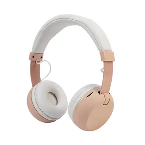 Headphone Nirkabel Ringan, Earphone Stereo dengan Mic Over-Ear Mendukung Kartu TF FM