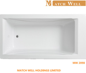 <span class=keywords><strong>Baignoire</strong></span> <span class=keywords><strong>contemporaine</strong></span> encastrable en acrylique pur de haute qualité avec fonction de trempage MATCH WELL Écologique Garantie 3 ans - Product Image 2