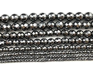 <span class=keywords><strong>Perles</strong></span> en vrac de hématite naturelle de qualité AA, rondes, brillantes, taillées en briliant, facettées, 2 mm - Product Image 1