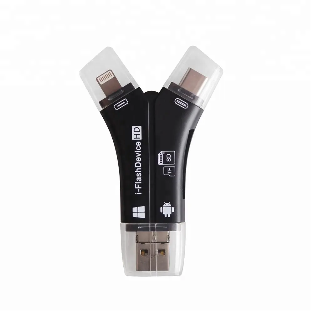 Multifuncional USB 3.0 Tudo-em-1 Multi Leitor de Cartão de Memória com USB3.0 Cabo de Carregamento