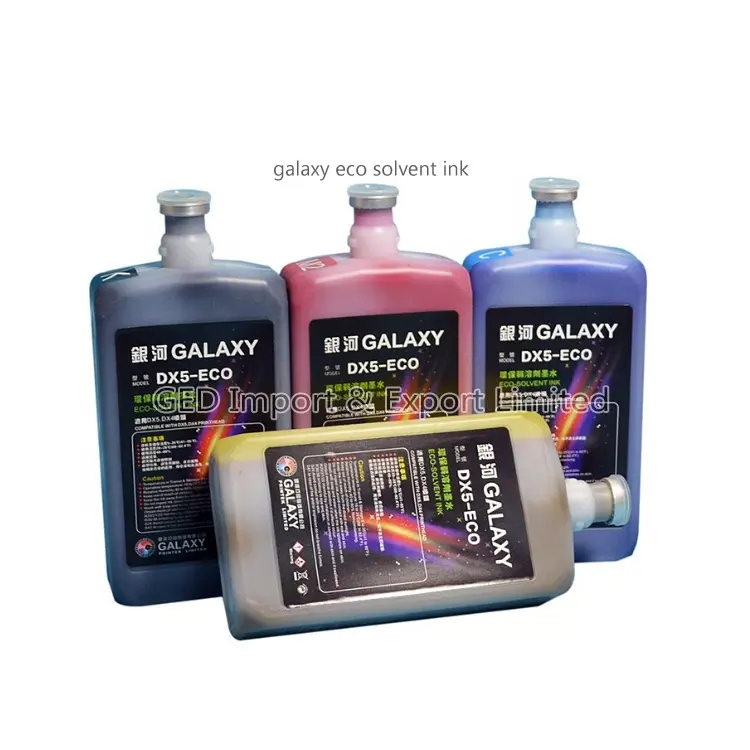 Heißer Verkauf Original 1000 ml Galaxy Eco Lösungsmittel Tinte 4 Farbe Auf Wasserbasis Tinte Für Roland Mimaki Drucker DX4 DX5 DX7 Druckkopf