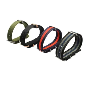 Cinturini per orologi monopezzo 16mm 18mm 20mm 22mm 24mm cinturini per orologi in Nylon balistico Premium stile Zulu con fibbia in acciaio inossidabile