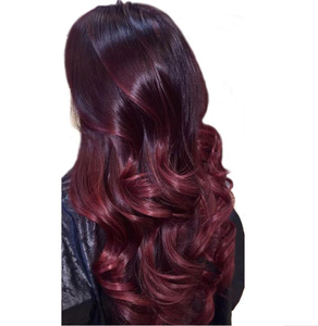 Lsy cho tối rượu vang Brazil Trinh Remy tóc Weave bó 1B 99j hai tone cơ thể sóng tự nhiên Burgandy màu đôi sợi ngang - Product Image 4