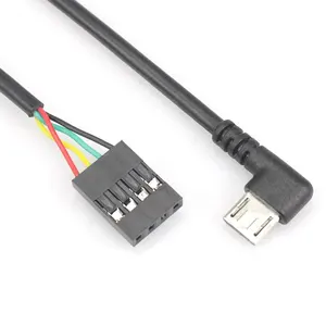 Rechtwinkliges Micro-USB-Verlängerung kabel Stecker zum Pin-Header 2.54 4p-Anschluss