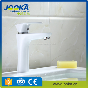 Moderno diseño cuadrado latón lavado blanco cuenca grifos mezclador grifo de agua - Product Image 1