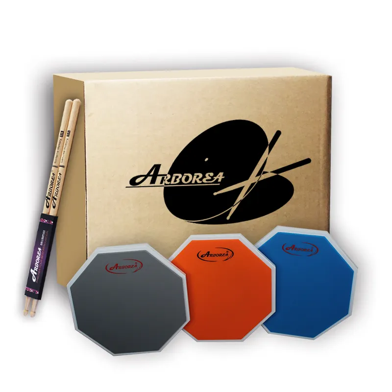 Arborea pdh 12inch practice drums and 5A drumsticks