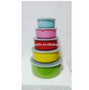 Chine gros bento coloré 5 pcs en acier inoxydable de mélange <span class=keywords><strong>luch</strong></span> boîte avec flip-ouvert - Product Image 1