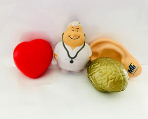 Di alta qualità PU Anti-Stress palla su misura cuore e cervello/orecchio a forma di spremere giocattoli con Logo personalizzato promozionali palle giocattolo - Product Image 1