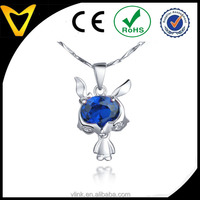 Coupe animal pendentif collier mode grande pierre collana, Anime éléments collier bijoux charme collier