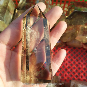 Cristal citrine naturel, 10 pièces, quartz, points cassés, baguettes en cristal à six côtés - Product Image 1
