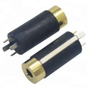 Conector de áudio 2.5mm 4 pinos, conector estéreo de 4 pinos à prova d'água, com tomada fêmea para telefone