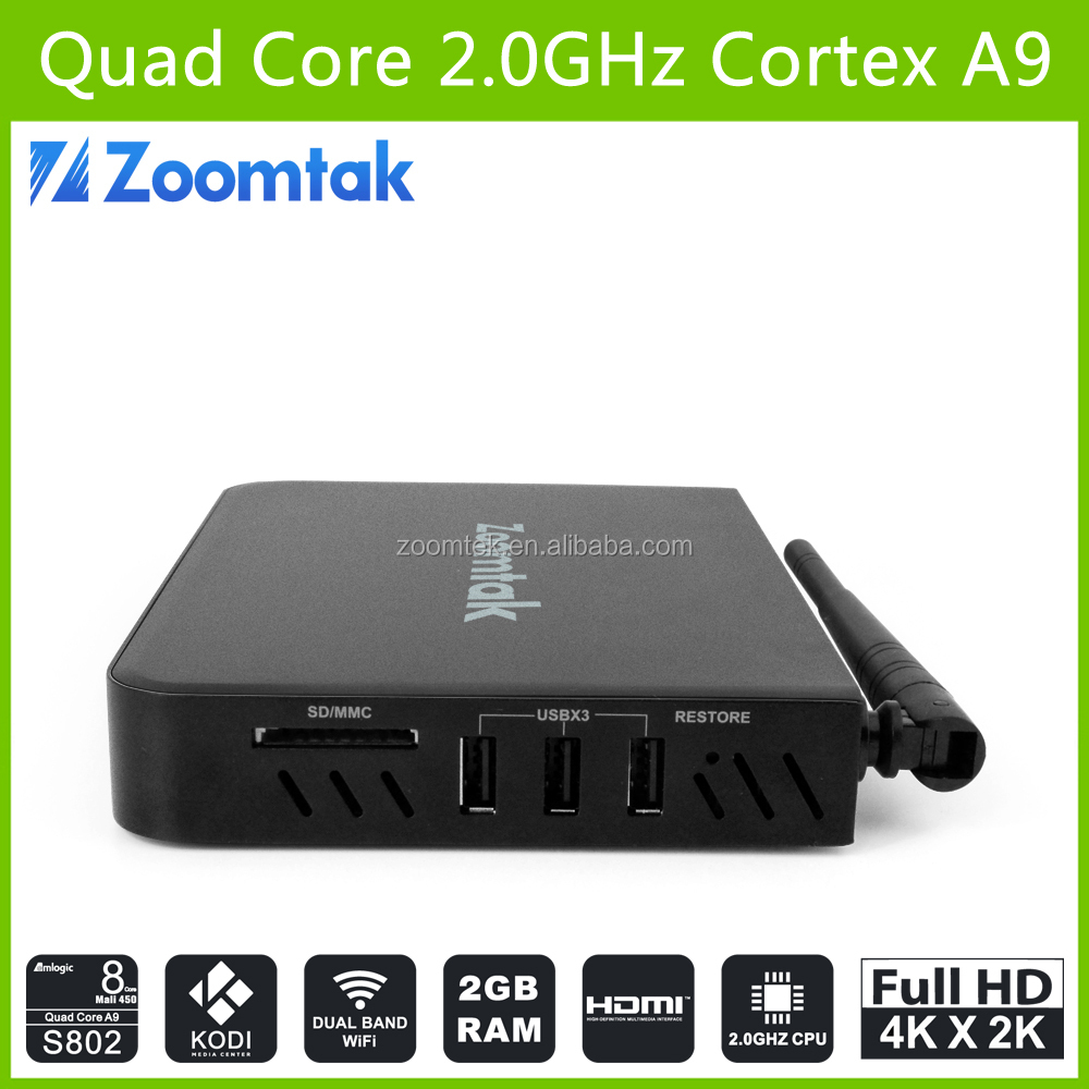 2015 android tv box quad core amlogic s802 internet decodificador de tv kodi android tv box